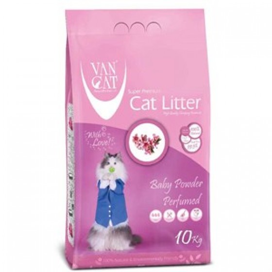 Van Cat Baby Powder Parfümlü İnce Kedi Kumu 10 Kg