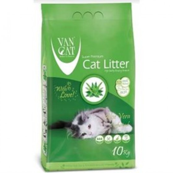 Van Cat Aloe Vera Kokulu İnce Taneli Kedi Kumu 10 Kg