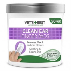 Vets Best Kedi ve Köpek Kulak Temizleme Parmak Pedi 50li Vets Best Kedi ve Köpek Kulak Temizleme Parmak Pedi 50li