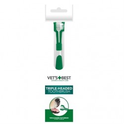 Vets Best Köpekler İçin 3 Başlı Diş Fırçası Vets Best Köpekler İçin 3 Başlı Diş Fırçası
