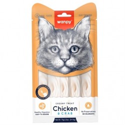 Wanpy Tavuk ve Yengeç Likit Kedi Ödülü 5x14gr Wanpy Tavuk ve Yengeç Likit Kedi Ödülü 5x14gr
