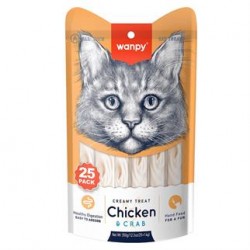 Wanpy Tavuklu&Yengeçli Sıvı Kedi Ödülü 25*14 gr Wanpy Tavuklu&Yengeçli Sıvı Kedi Ödülü 25*14 gr
