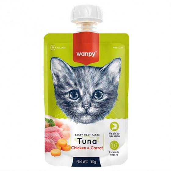 Wanpy Taze Ton Balıklı &Tavuklu Kedi Et Ezmesi 90 gr