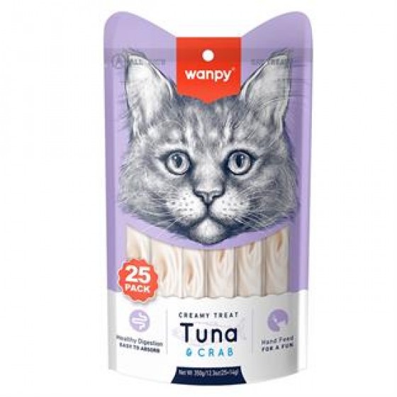 Wanpy Ton Balıklı&Yengeçli Sıvı Kedi Ödülü 25*14 gr