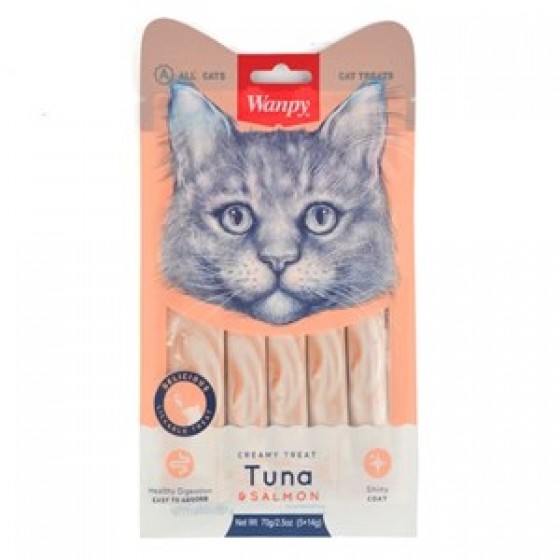 Wanpy Ton ve Somonlu Likit Kedi Ödülü 5x14gr