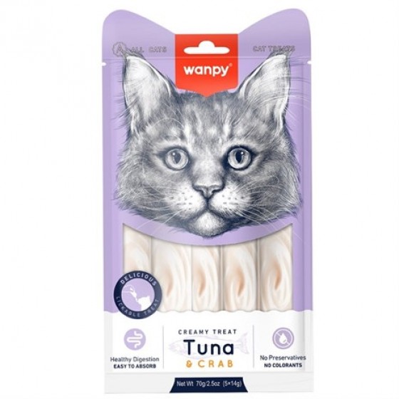 Wanpy Ton ve Yengeç Likit Kedi Ödülü 5x14gr