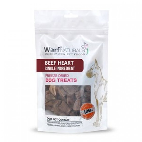 Warf Freeze Dry Doğal Köpek Ödülü Sığır Yürekli 40 GR