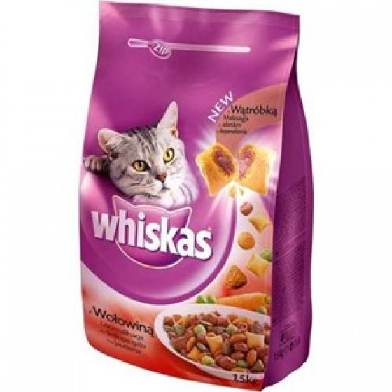 Whiskas Biftekli Ciğerli Kuru Kedi Maması 1,4 Kg