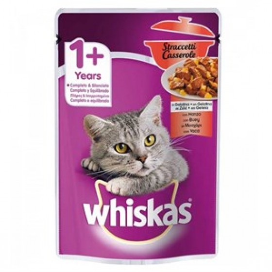 Whiskas Güveç Biftekli Yetişkin Konserve Kedi Maması 85 Gr