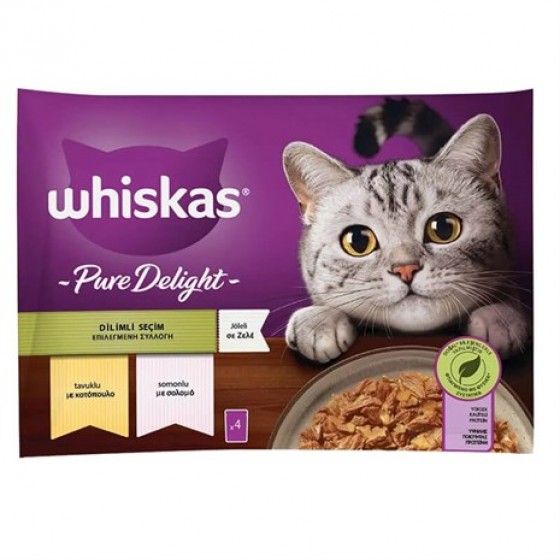 Whiskas Püre Delight Tavuk Somon 4'lü Paket