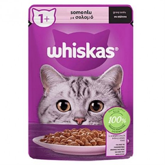 Whiskas Somon Balıklı Yetişkin Konserve Kedi Maması 85 gr