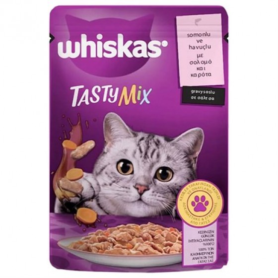 Whiskas TastyMix Somonlu Havuçlu Kedi Maması 85 gr