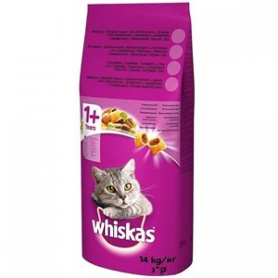 Whiskas Tavuklu & Sebzeli Kuru Kedi Maması 14 Kg