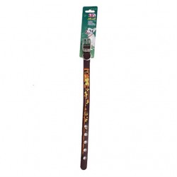 Yankel Kemik Desenli Köpek Boyun Tasması 21-31 cm Kahverengi Yankel Kemik Desenli Köpek Boyun Tasması 21-31 cm Kahverengi