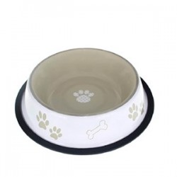 Zampa Kaymaz Tabanlı Gri Desenli Mama ve Su Kabı 96 Oz Zampa Kaymaz Tabanlı Gri Desenli Mama ve Su Kabı 96 Oz