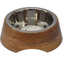 Zampa Kesik Ahşap Mama Su Kabı Medium 14.5 cm