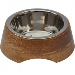 Zampa Kesik Ahşap Mama Su Kabı Medium 14.5 cm