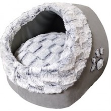Zampa Peluş Kedi Yuvası Gri 39x38x29 cm Zampa Peluş Kedi Yuvası Gri 39x38x29 cm